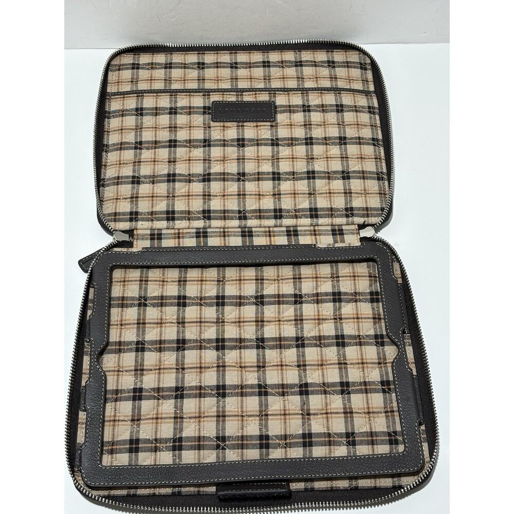 Levenger Tablet Ipad 3rd 4th generation Leather Zip‎ Folio Case Brown